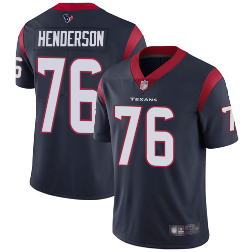 Houston Texans Limited Navy Blue Men Seantrel Henderson Home Jersey NFL Football 76 Vapor Untouchable